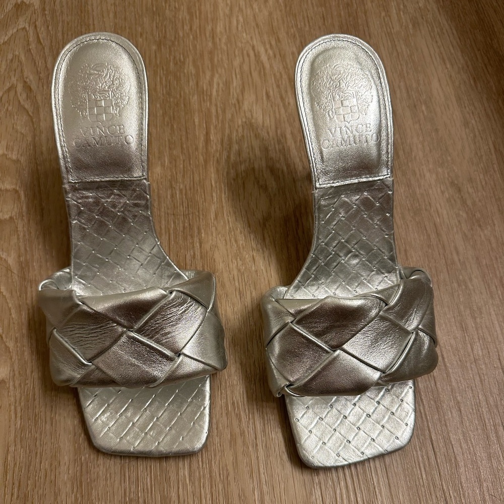 Vince Camuto Metallic Silver Sandals